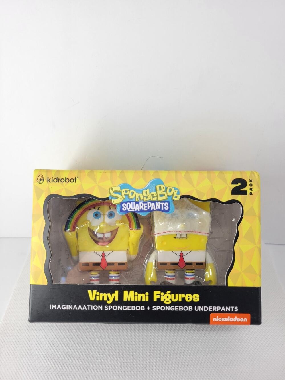 Kidrobot SpongeBob SquarePants Vinyl Mini 3" Imaginaaation Underpants 2-Pack NEW